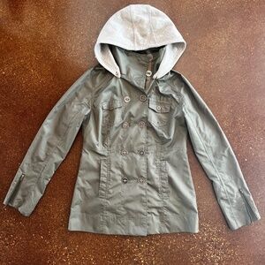 Hurley olive-green lightweight hooded wind jacket/parka